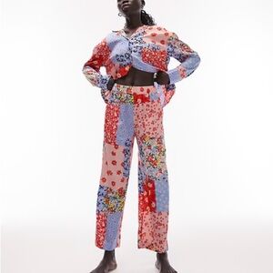 TOPSHOP patchwork pajamas set